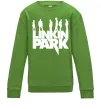 Детский Свитшот Linkin Park силуети Лаймовый фото
