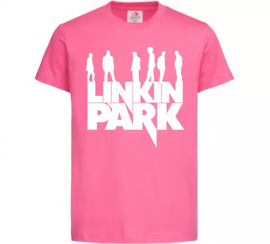 Дитяча футболка Linkin Park силуети Яскраво-рожевий фото