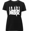 Жіноча преміум футболка Linkin Park силуети Чорний фото