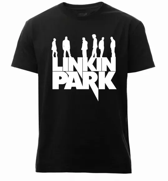 Чоловіча преміум футболка Linkin Park силуети Чорний фото