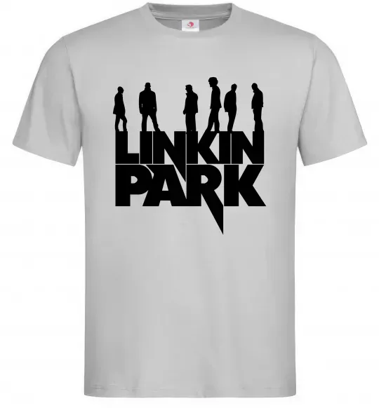 Чоловіча футболка Linkin Park силуети Сірий фото