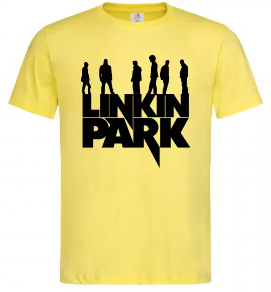 Чоловіча футболка Linkin Park силуети Лимонний фото