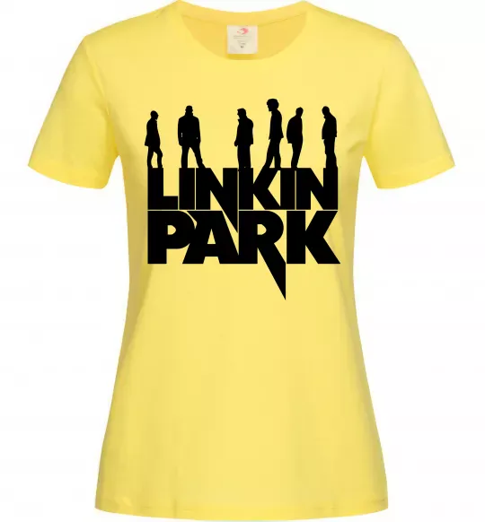 Женская футболка Linkin Park силуети Лимонный фото