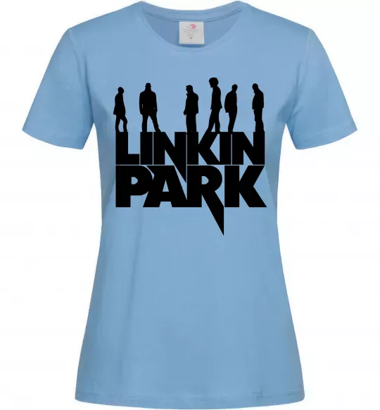 Женская футболка Linkin Park силуети Голубой фото