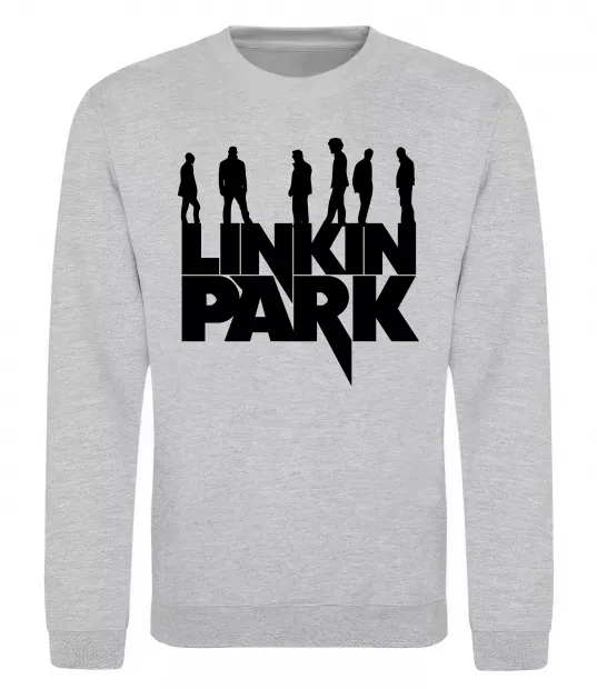 Свитшот Linkin Park силуети Серый меланж фото