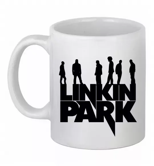 Чашка керамічна Linkin Park силуети Білий фото