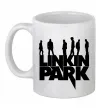 Чашка керамічна Linkin Park силуети Білий фото