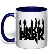 Чашка с цветной ручкой Linkin Park силуети Глубокий темно-синий фото