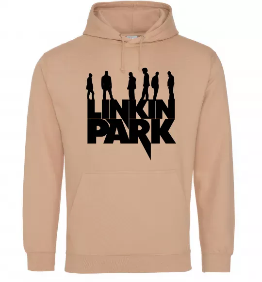 Чоловіча толстовка (худі) Linkin Park силуети Пісочний фото