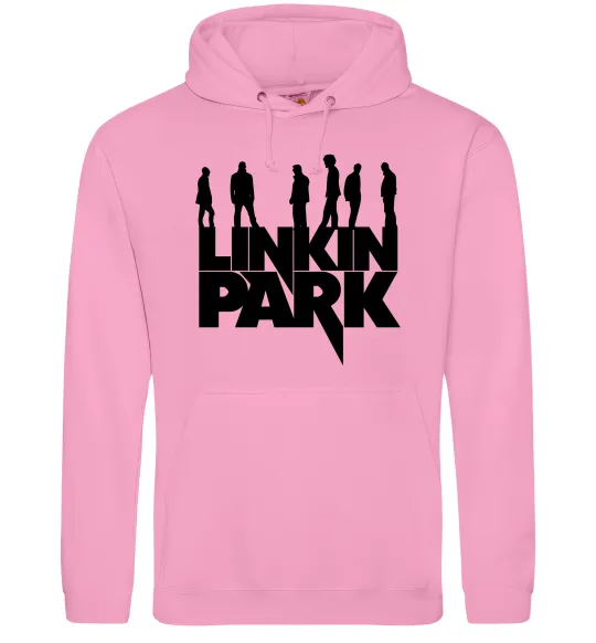 Женская толстовка (худи) Linkin Park силуети Розовый фото