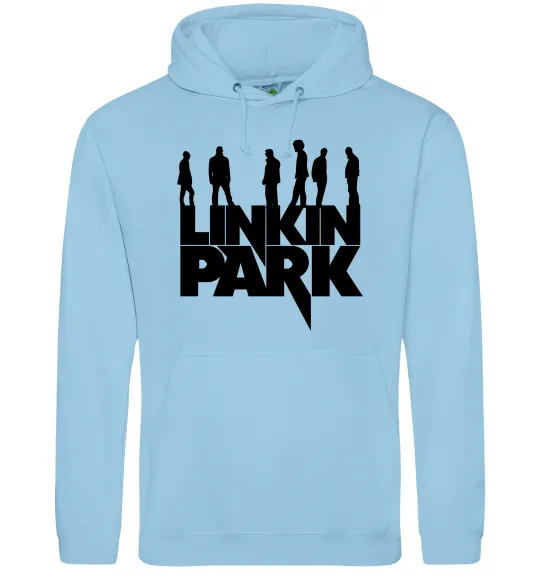 Женская толстовка (худи) Linkin Park силуети Голубой фото