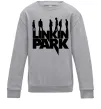 Детский Свитшот Linkin Park силуети Серый меланж фото