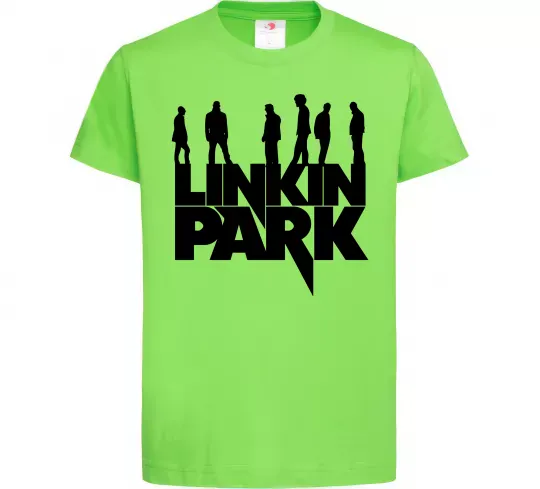 Дитяча футболка Linkin Park силуети Лаймовий фото