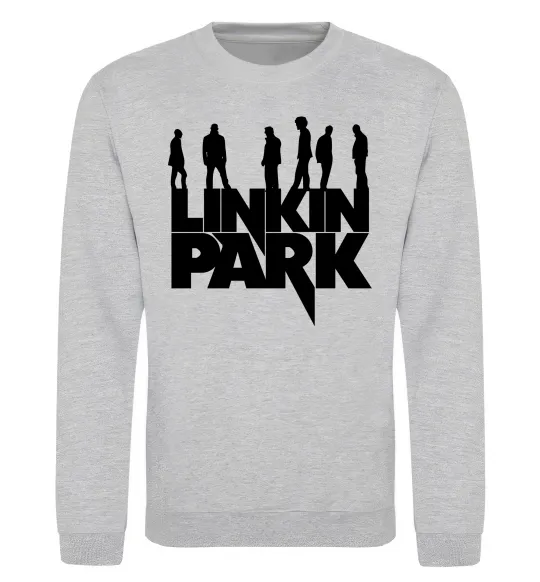 Свитшот Linkin Park силуети Серый меланж фото