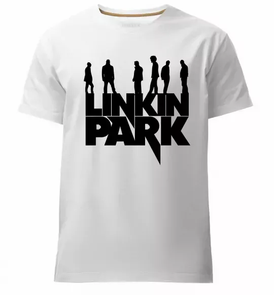 Чоловіча преміум футболка Linkin Park силуети Білий фото