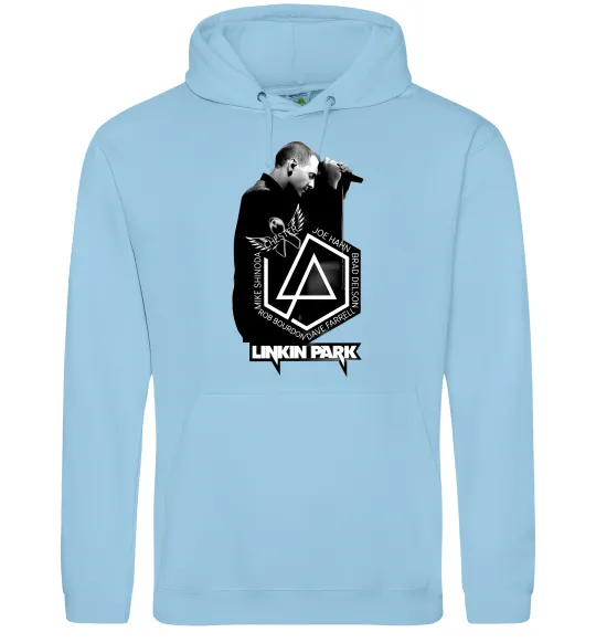 Женская толстовка (худи) Linkin Park Chester Голубой фото