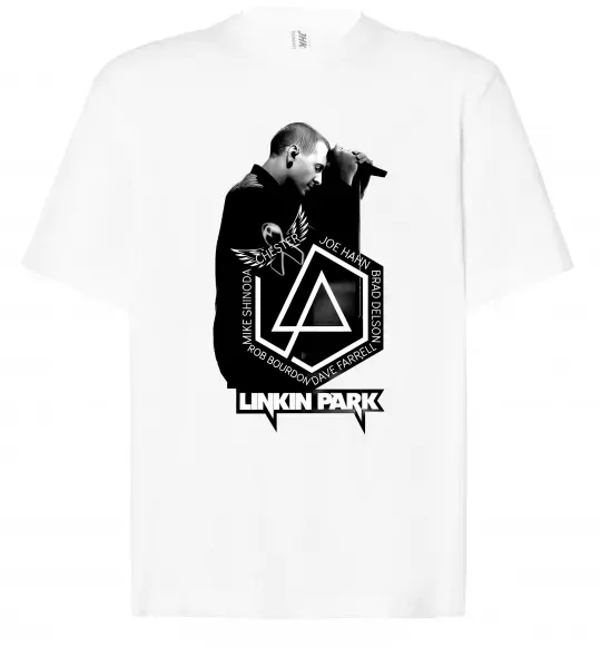 Футболка Оверсайз Linkin Park Chester Білий фото