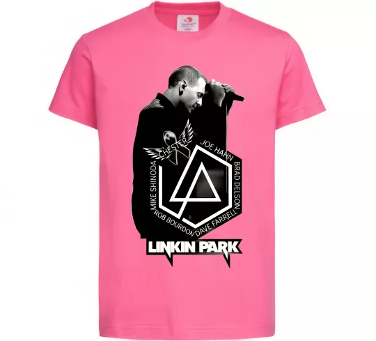 Детская футболка Linkin Park Chester Ярко-розовый фото