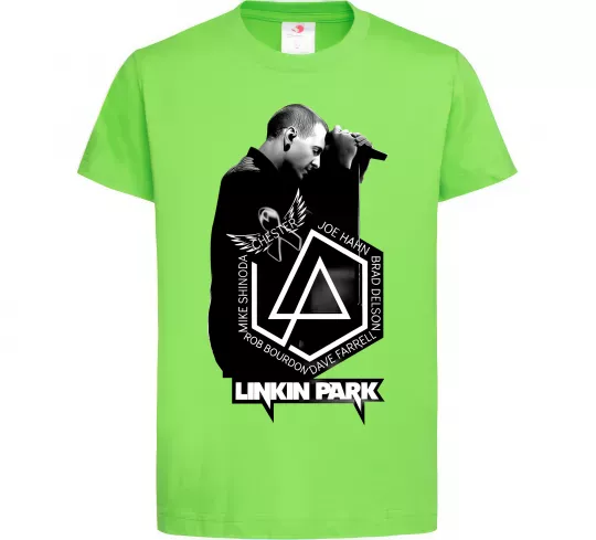 Детская футболка Linkin Park Chester Лаймовый фото