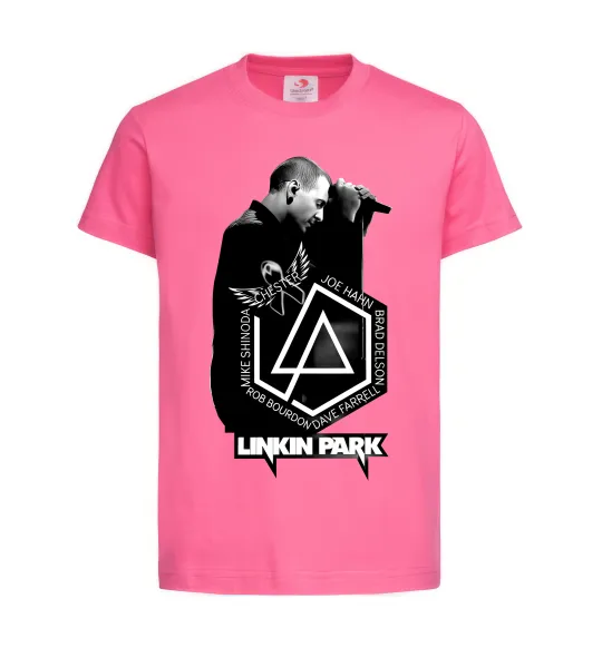 Детская футболка Linkin Park Chester Ярко-розовый фото