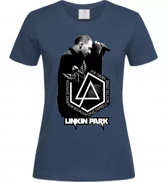Женская футболка Linkin Park Chester Темно-синий фото