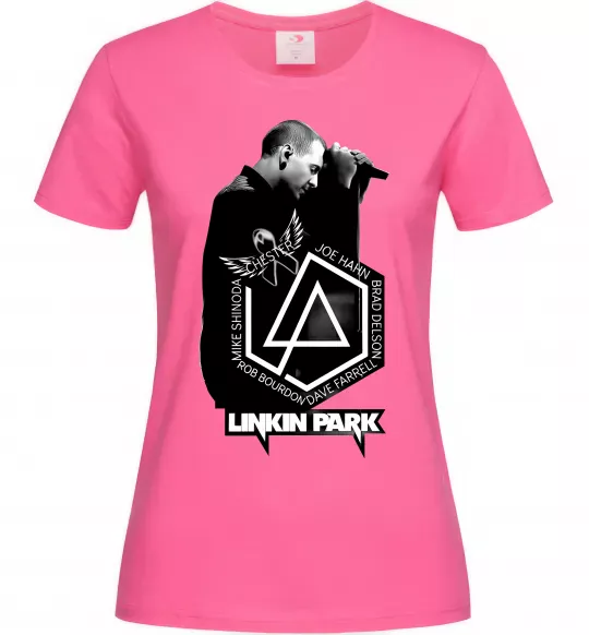 Женская футболка Linkin Park Chester Ярко-розовый фото