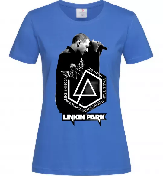 Женская футболка Linkin Park Chester Ярко-синий фото