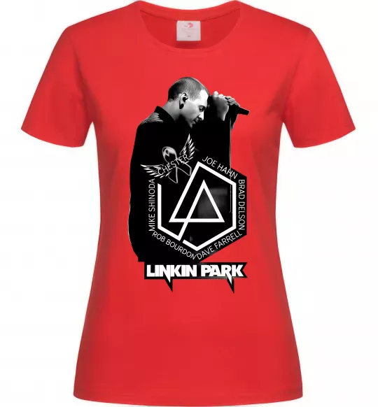 Женская футболка Linkin Park Chester Красный фото