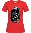 Женская футболка Linkin Park Chester Красный фото