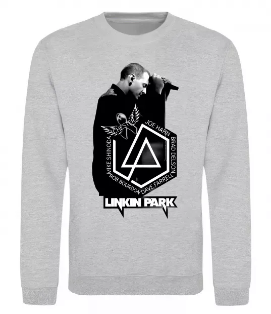 Свитшот Linkin Park Chester Серый меланж фото