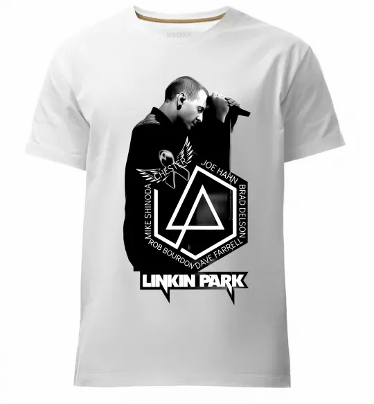 Чоловіча преміум футболка Linkin Park Chester Білий фото