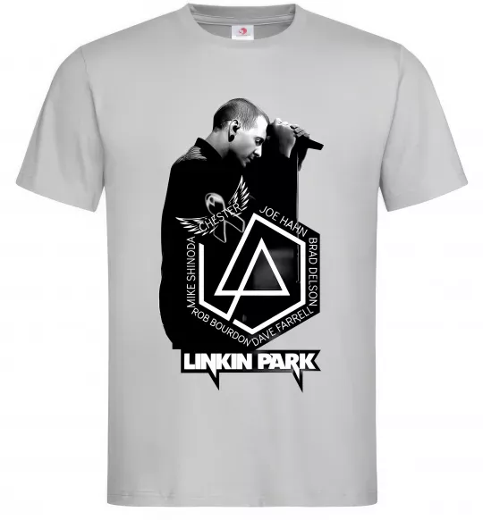 Чоловіча футболка Linkin Park Chester Сірий фото