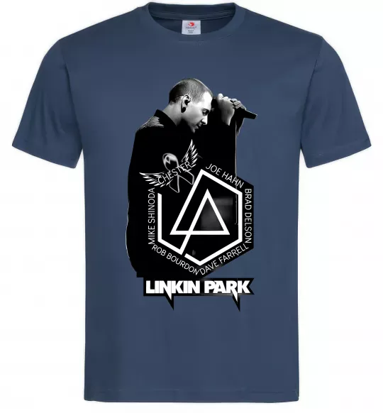 Чоловіча футболка Linkin Park Chester Темно-синій фото