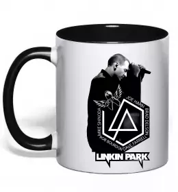 Чашка з кольоровою ручкою LP Linkin Park Чорний фото