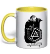 Чашка с цветной ручкой Linkin Park Chester Лимонный фото