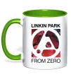 Чашка з кольоровою ручкою From zero Linkin Park Лаймовий фото
