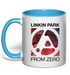 Чашка с цветной ручкой From zero Linkin Park Голубой фото