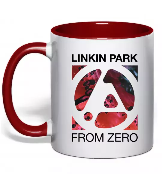 Чашка с цветной ручкой From zero Linkin Park Красный фото