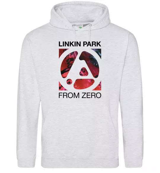 Чоловіча толстовка (худі) From zero Linkin Park Сірий меланж фото