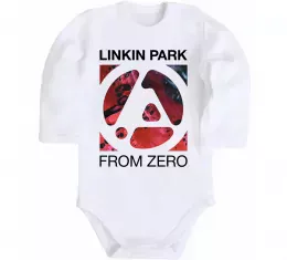 Дитячий бодік Linkin Park силуети Білий фото