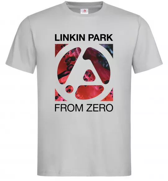 Мужская футболка From zero Linkin Park Серый фото