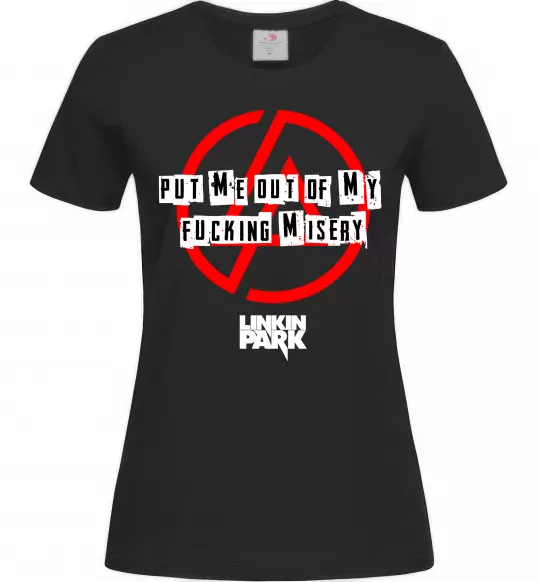 Женская футболка Misery Linkin Park Черный фото