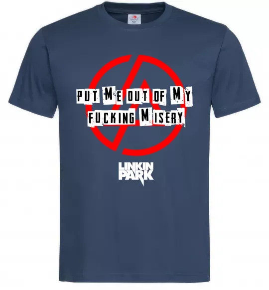 Чоловіча футболка Misery Linkin Park Темно-синій фото