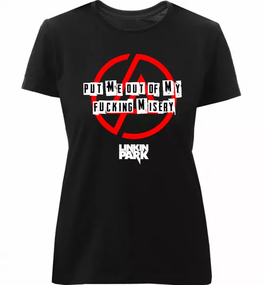 Жіноча преміум футболка Misery Linkin Park Чорний фото