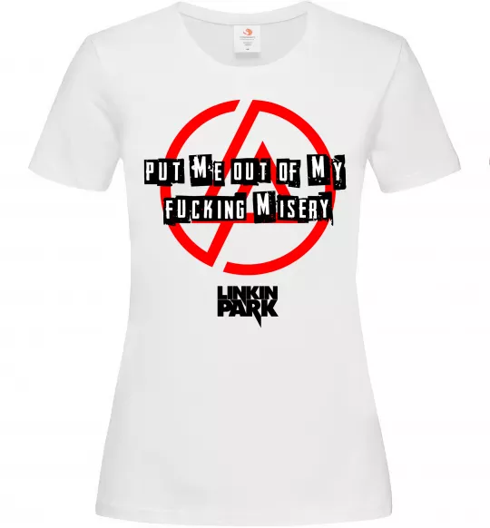 Женская футболка Misery Linkin Park Белый фото