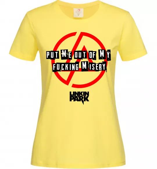 Женская футболка Misery Linkin Park Лимонный фото