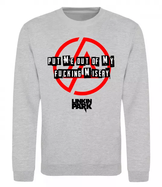 Світшот Misery Linkin Park Сірий меланж фото
