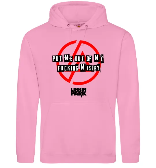 Чоловіча толстовка (худі) Misery Linkin Park Рожевий фото