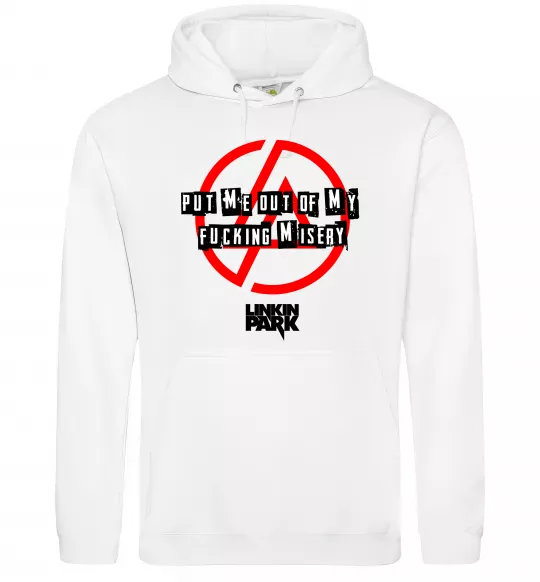 Чоловіча толстовка (худі) Misery Linkin Park Білий фото