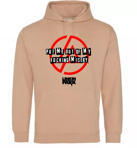 Чоловіча толстовка (худі) Misery Linkin Park Пісочний фото